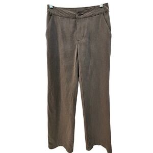 J. Galt Shanghai Pinstripe Trousers Women's‎ Size S light Gray Straight Leg